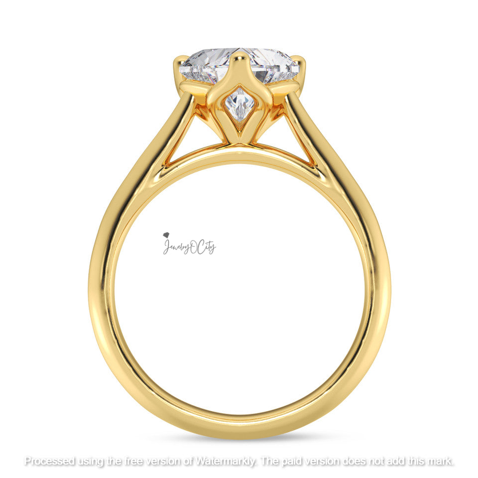 1Ct Heart Cut Diamond Solitaire Wedding Trio Ring Set