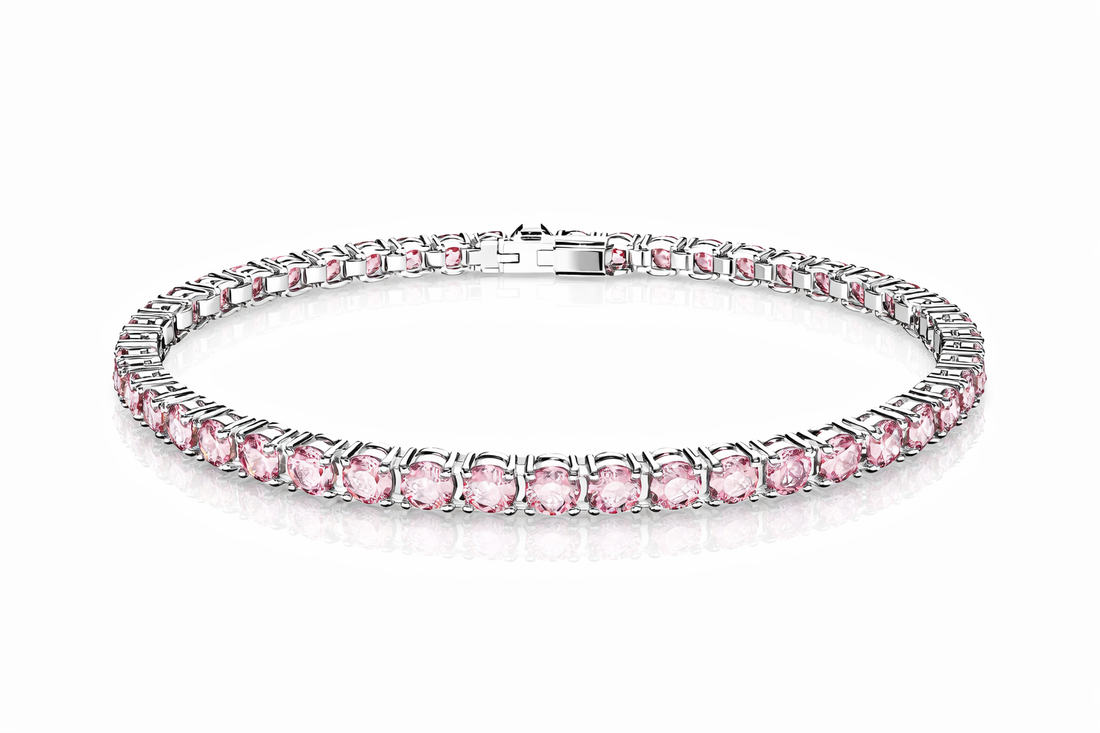 pink sapphire women’s tennis bracelet