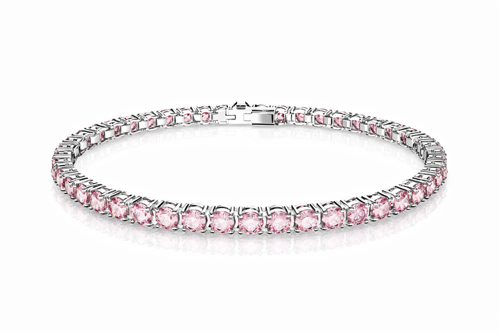 pink sapphire women’s tennis bracelet