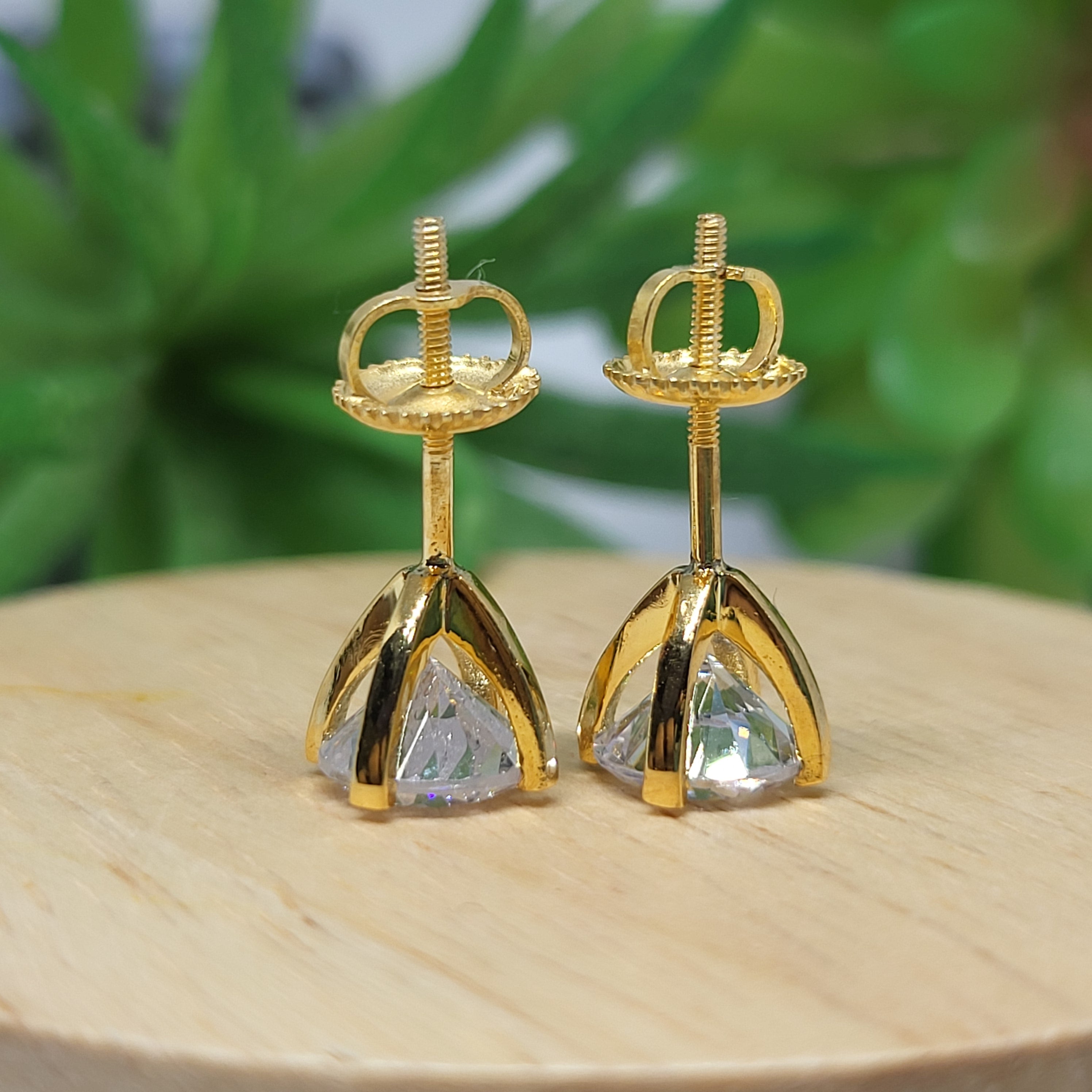 6MM - 3Ct Round Cut Diamond Solitaire Stud Earrings For Her