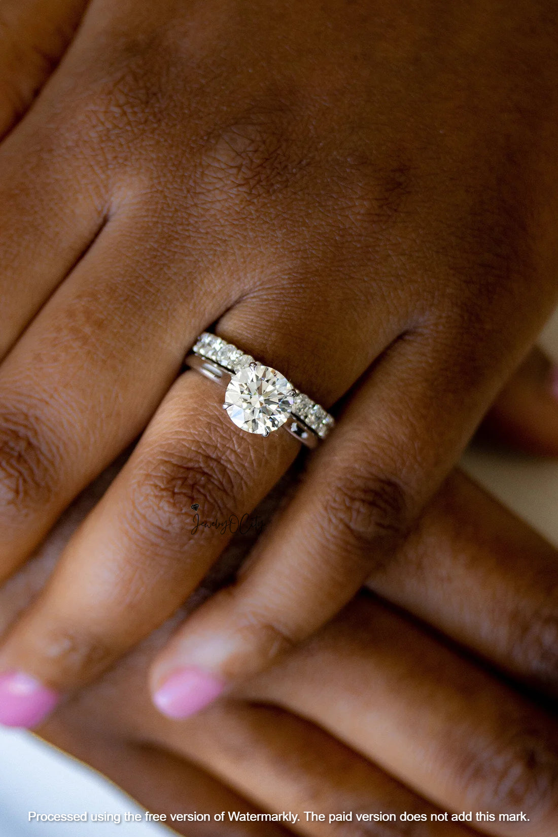 2.70Ct Round Cut Full Eternity Diamond Engagement Band For Her