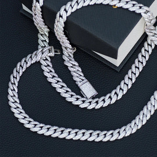 Certified Men's 38Ct Diamond Iced 20MM Cuban Link Necklace Chain