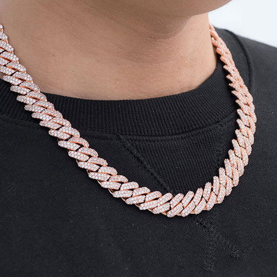 37.02Ct Diamond Iced 20MM Iced Out Certified Men's Cuban Link Necklace Chain