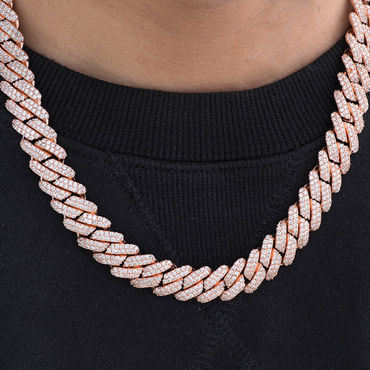 37.02Ct Diamond Iced 20MM Iced Out Certified Men's Cuban Link Necklace Chain