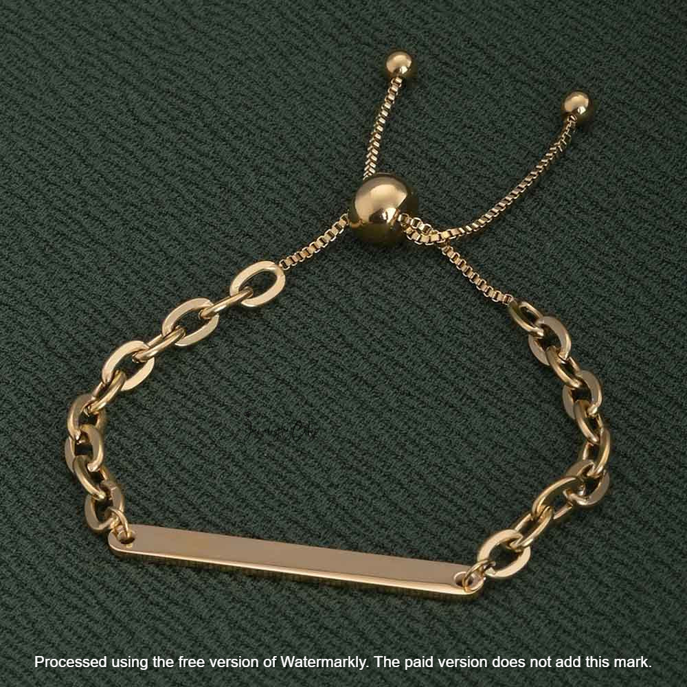 Women's Name Tag Thin Bar Bracelet