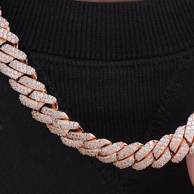 37.02Ct Diamond Iced 20MM Iced Out Certified Men's Cuban Link Necklace Chain