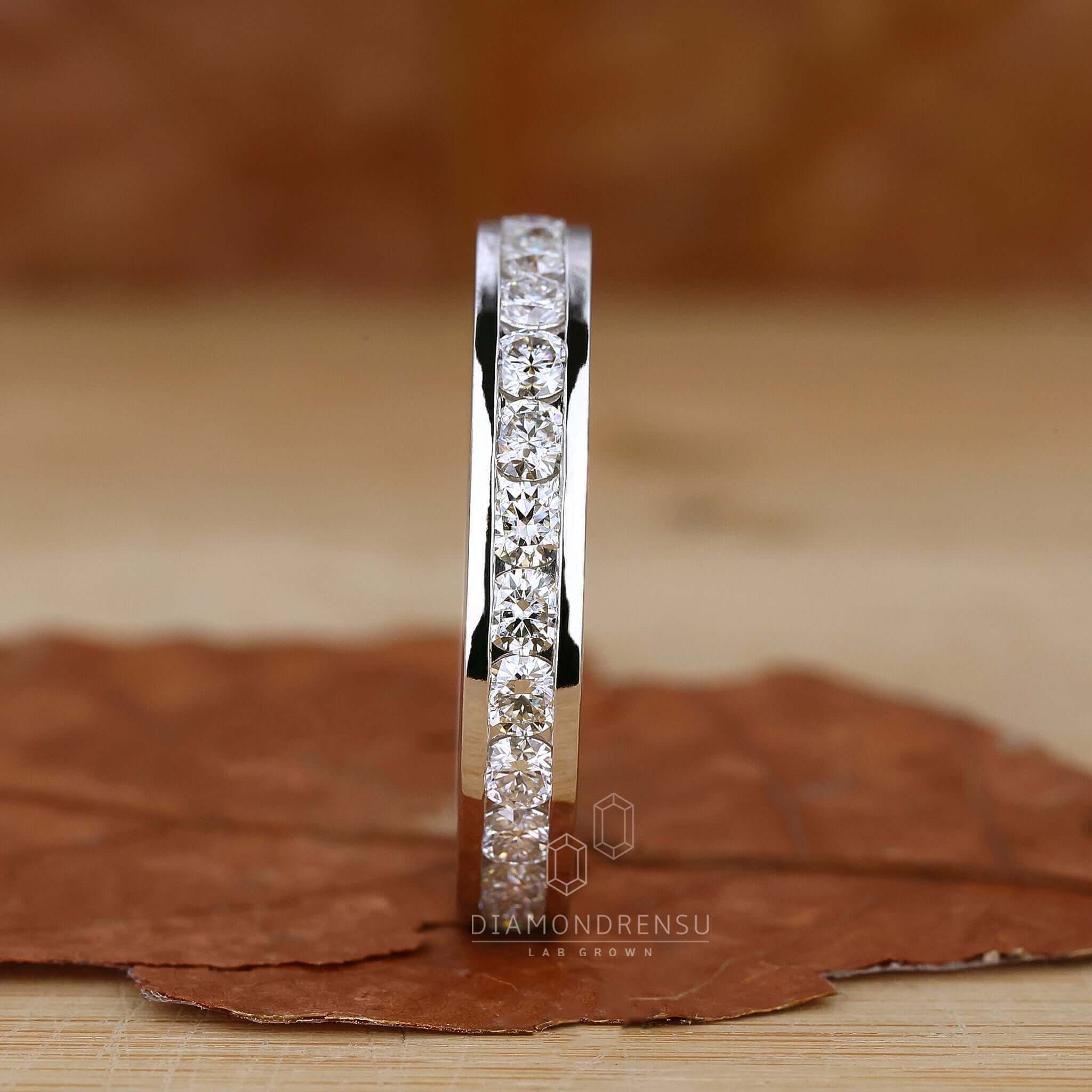3CT Round Cut Diamond Full Eternity Wedding Band Ring For Her