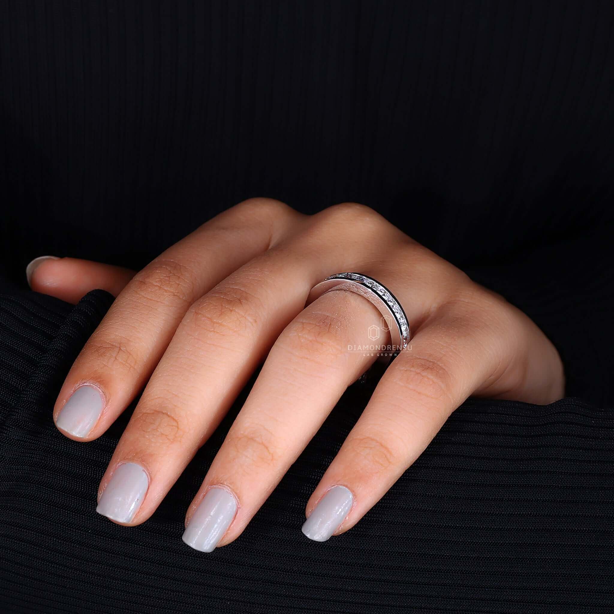 3CT Round Cut Diamond Full Eternity Wedding Band Ring For Her