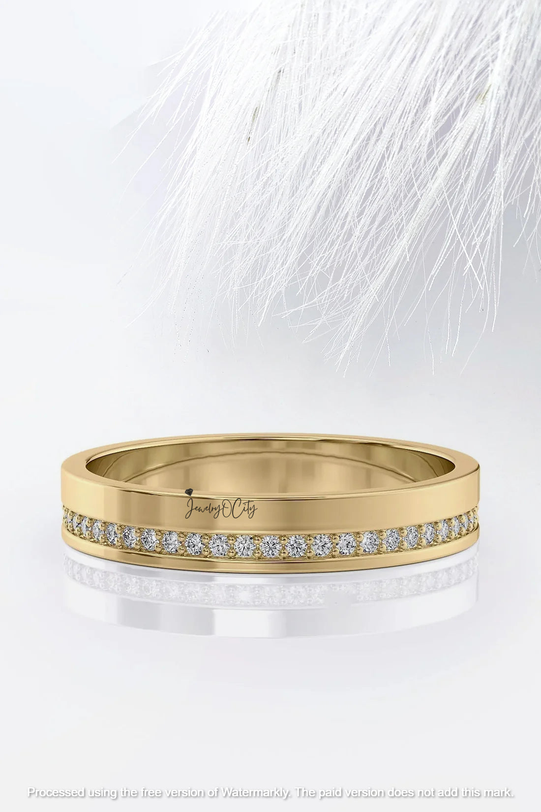 2.45CT Round Cut Diamond Full Eternity Men's Wedding Band Ring