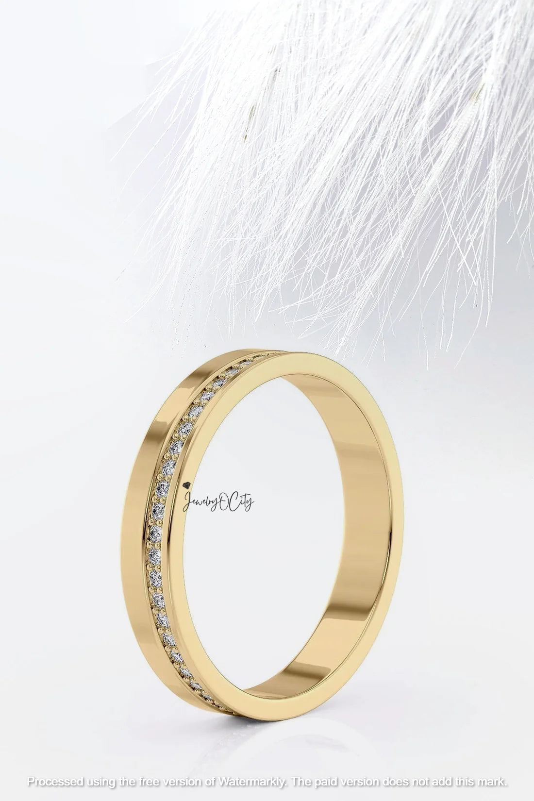 2.45CT Round Cut Diamond Full Eternity Men's Wedding Band Ring