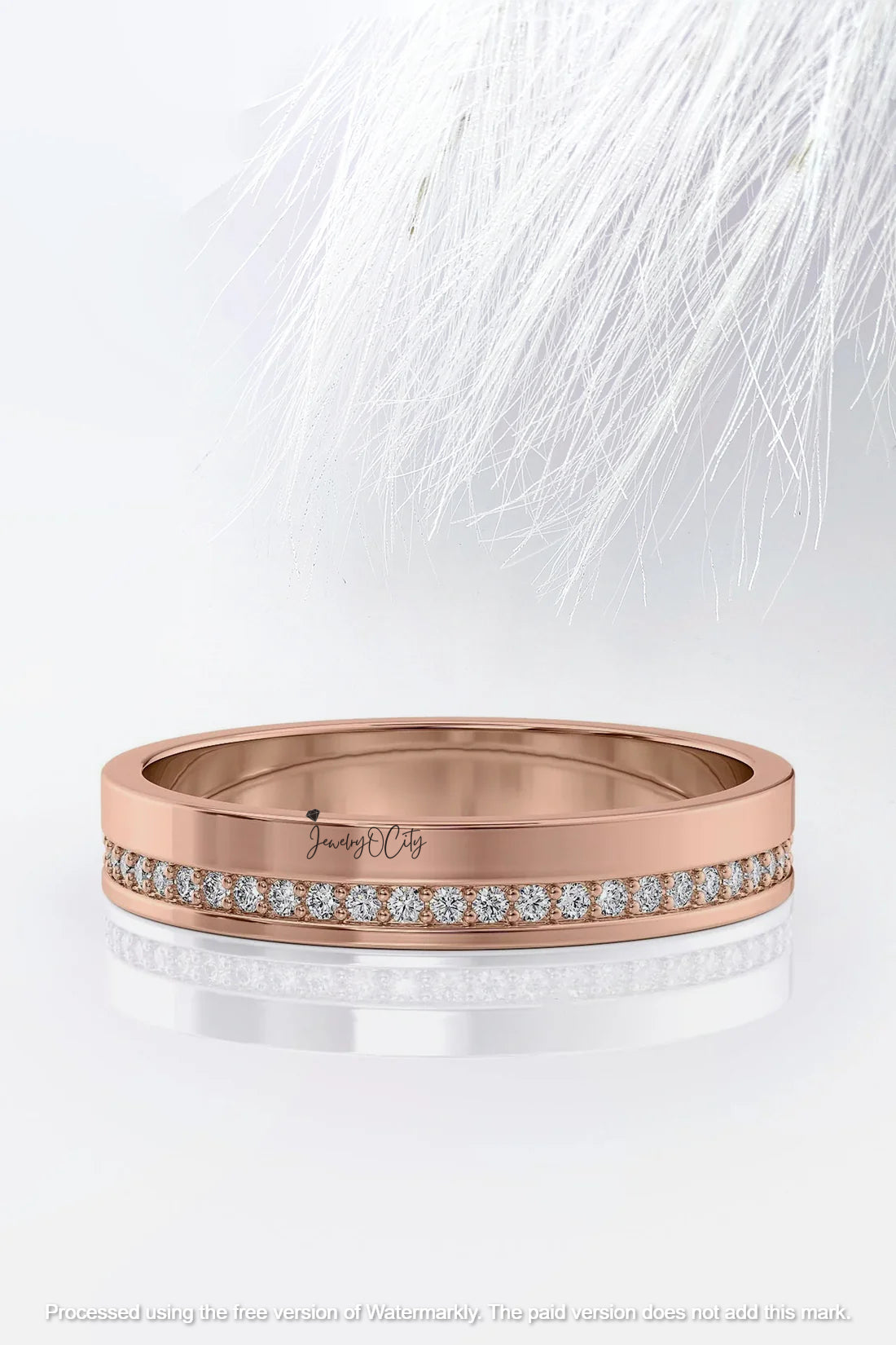 2.45CT Round Cut Diamond Full Eternity Men's Wedding Band Ring