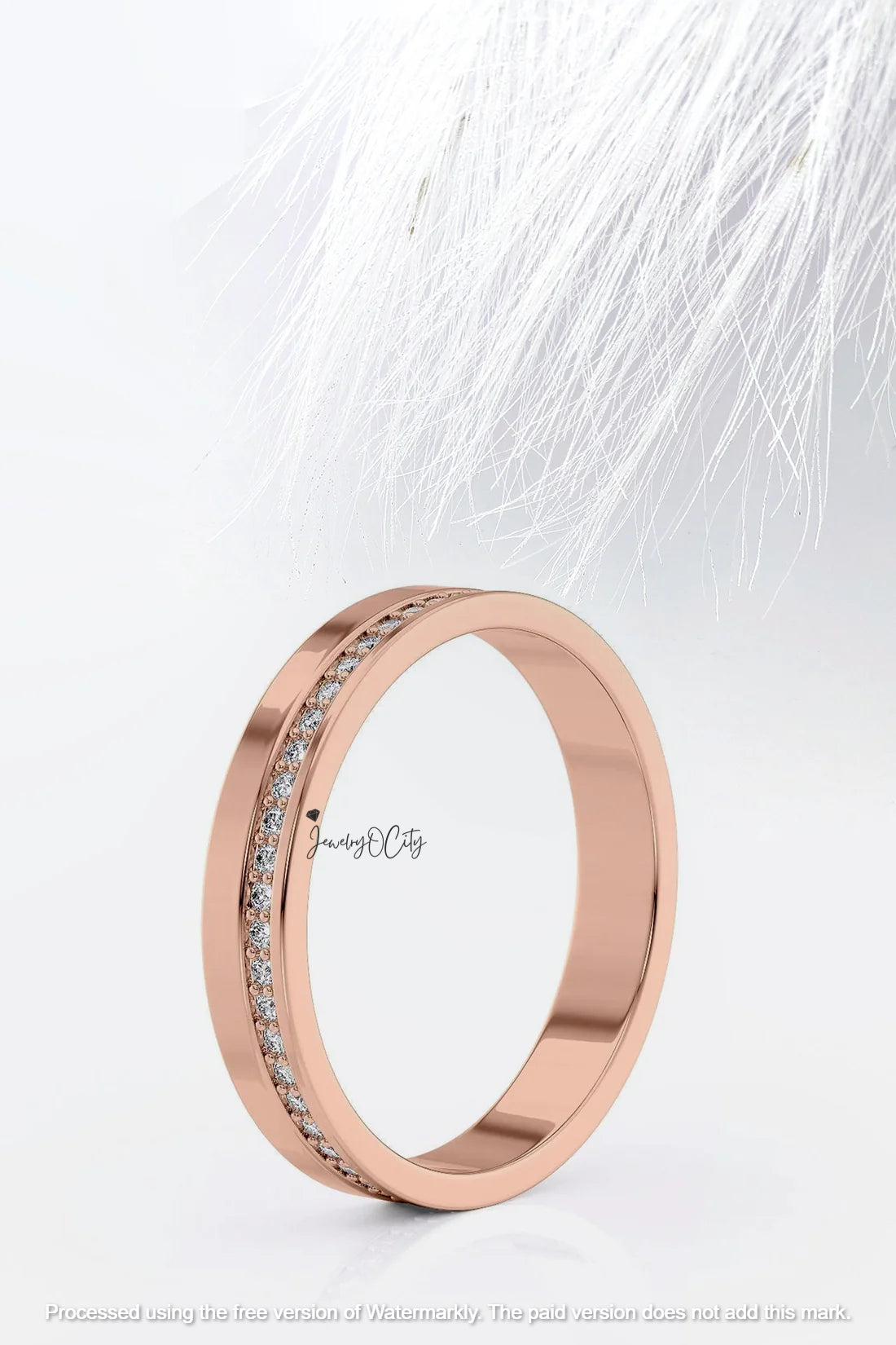 2.45CT Round Cut Diamond Full Eternity Men's Wedding Band Ring