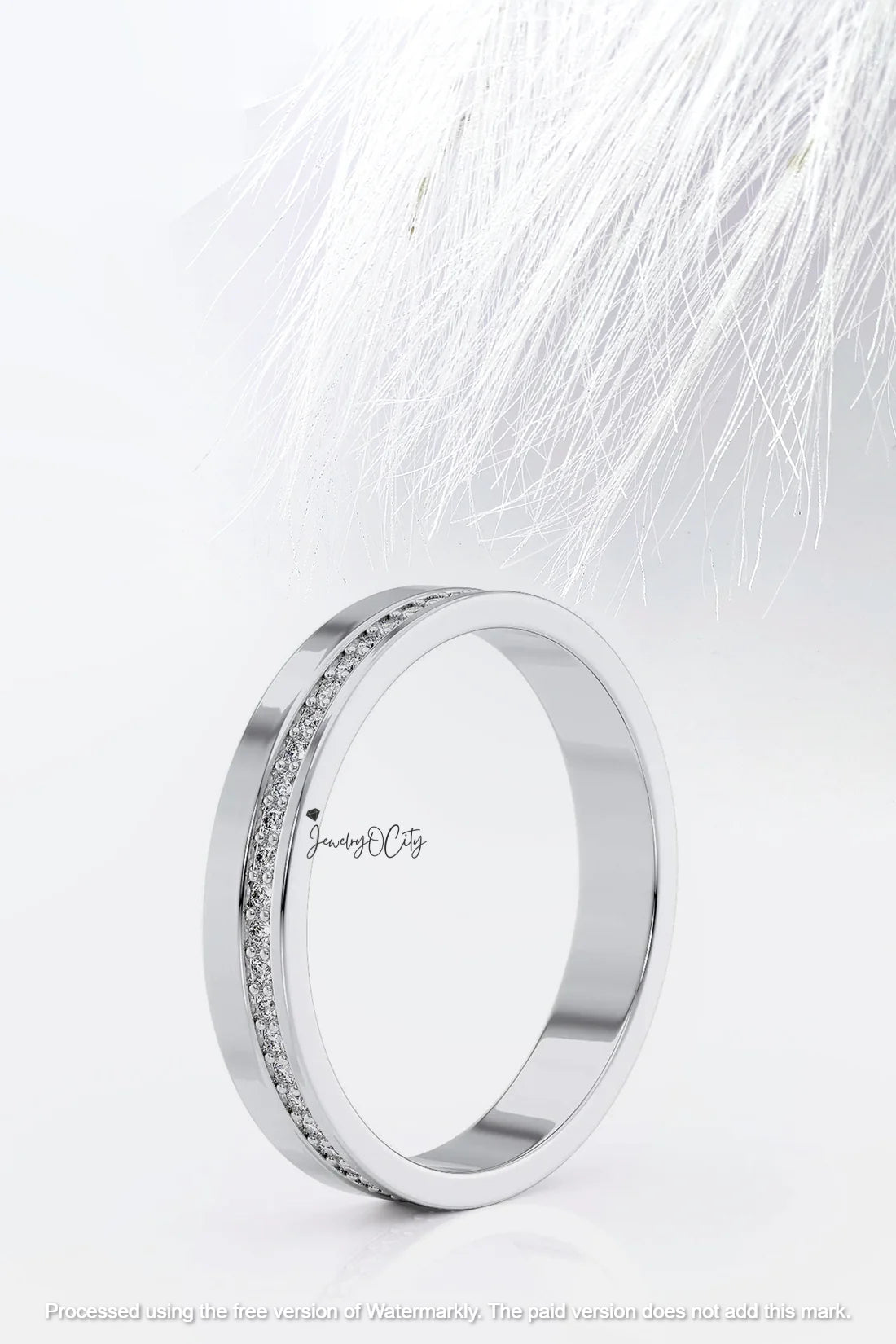 2.45CT Round Cut Diamond Full Eternity Men's Wedding Band Ring