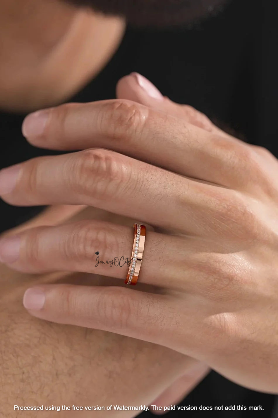 2.45CT Round Cut Diamond Full Eternity Men's Wedding Band Ring