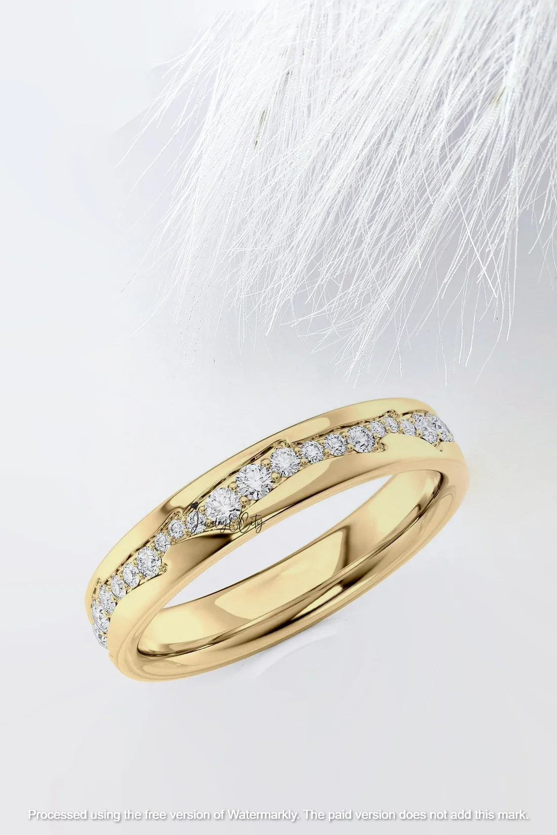 2.10CT Round Cut Diamond Twig Cigar Men's Wedding Band