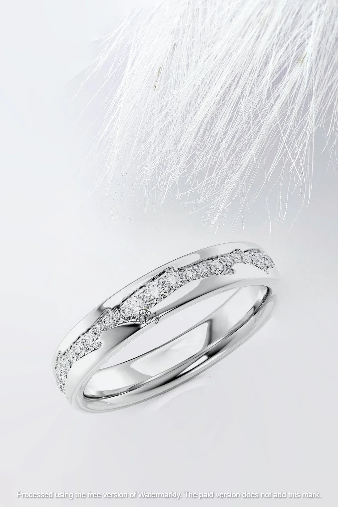 2.10CT Round Cut Diamond Twig Cigar Men's Wedding Band