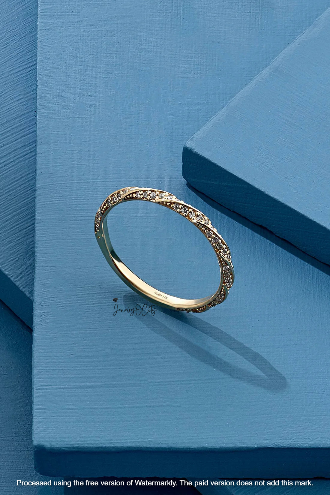 2.40Ct Round Cut Twisted Full Eternity Diamond Engagement Band For Her