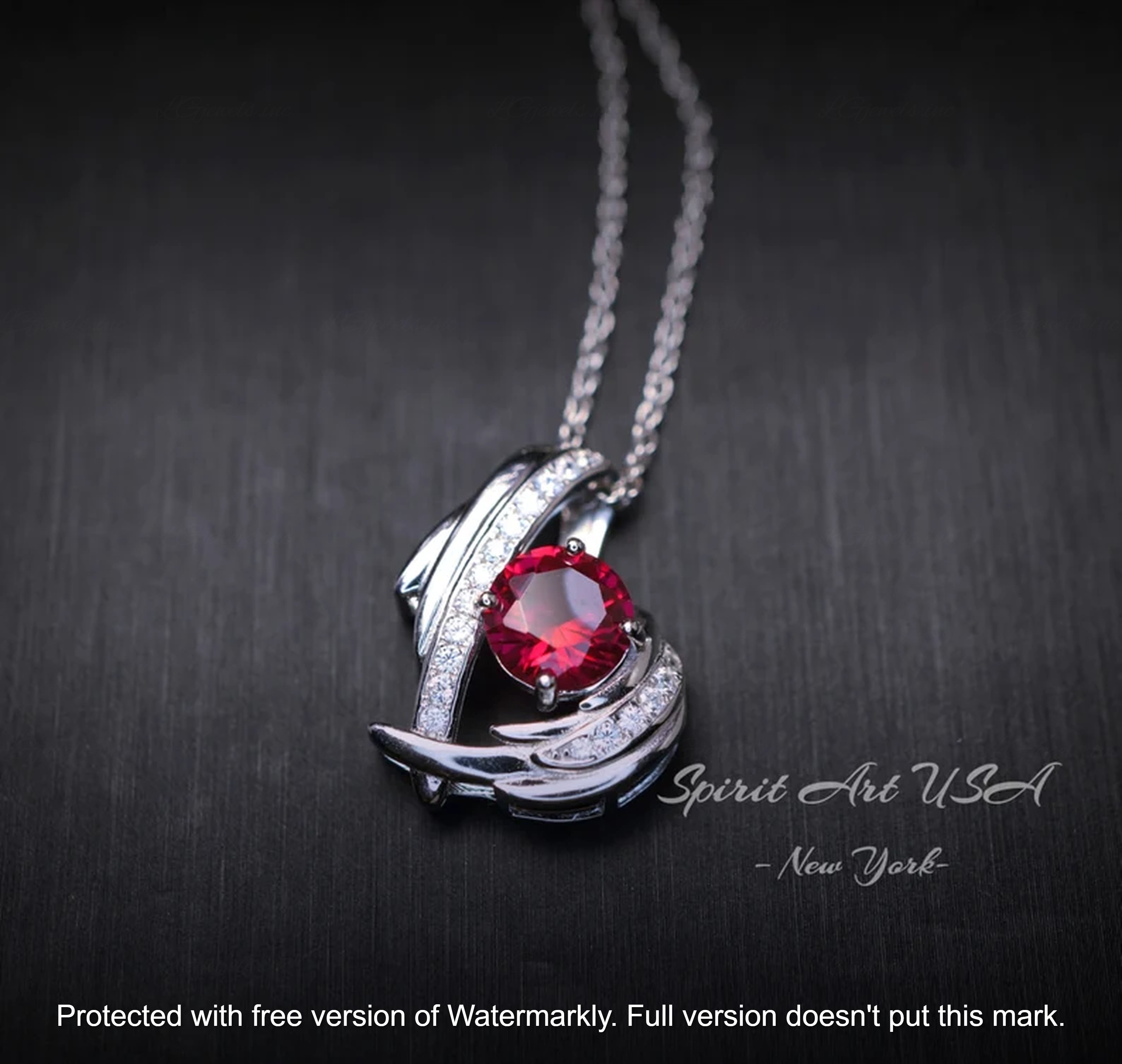 2.50Ct Round Cut Pink Ruby & Diamond Love Heart Pendant For Her