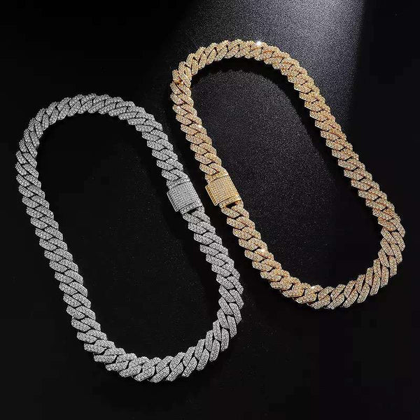 34TCW Diamond Iced Out Men's Cuban Link Necklace Chain