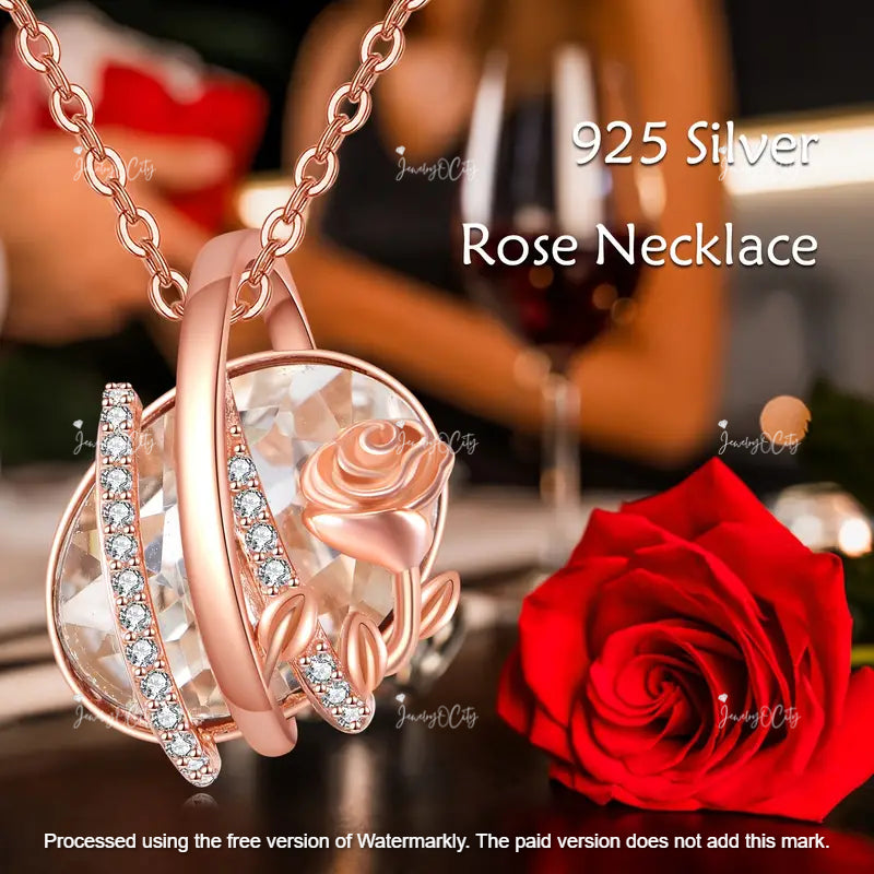 4Ct Oval Cut Peach Morganite Flower Rose Pendant For Her