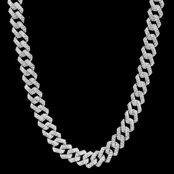34TCW Diamond Iced Out Men's Cuban Link Necklace Chain
