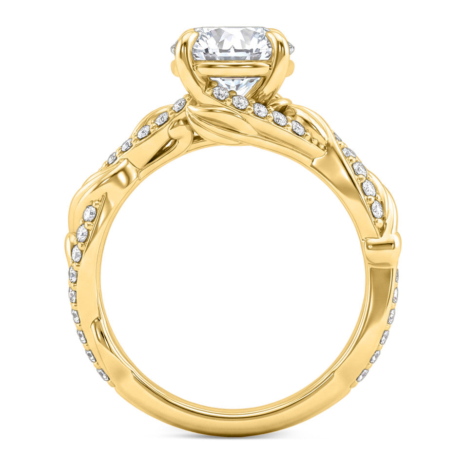 Golden Flora Interlocking Ring Set