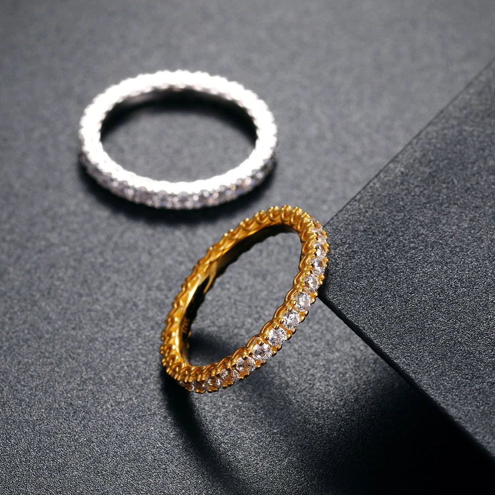 3.50Ct Round Cut VVS1/D Diamond Eternity Wedding Band in Solid 14K Finish