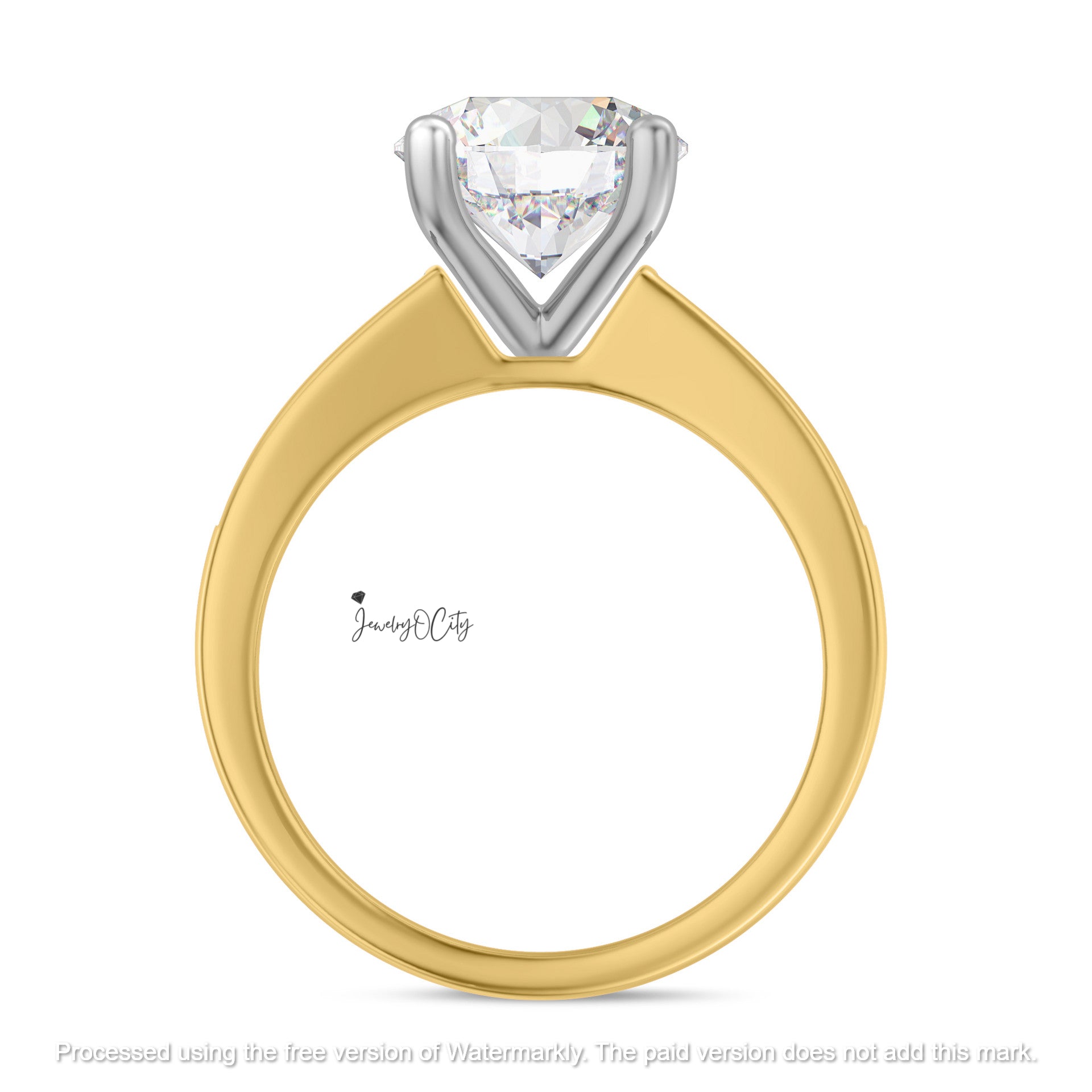 2.65Ct Round Cut Diamond Solitaire/Accent Anniversary Trio Ring Set