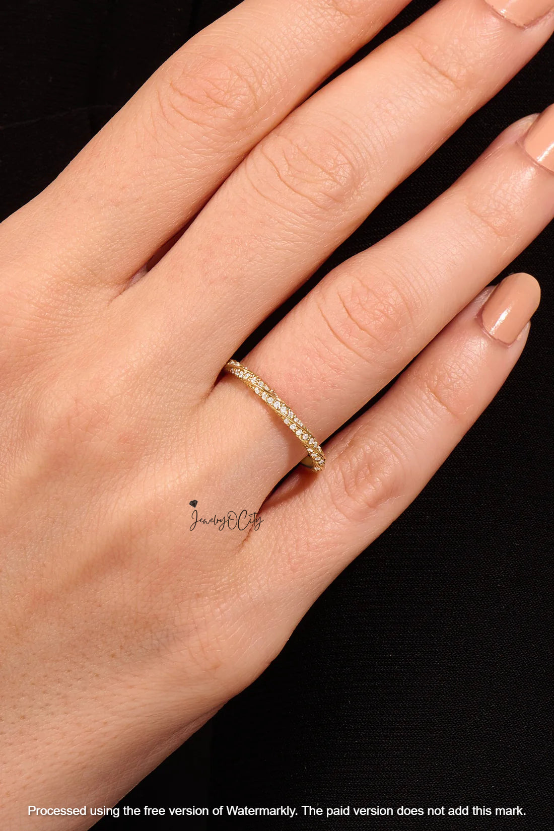 2.40Ct Round Cut Twisted Full Eternity Diamond Engagement Band For Her