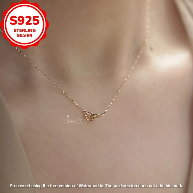 1.30Ct Round Cut Interlocking Diamond Pendant For Her