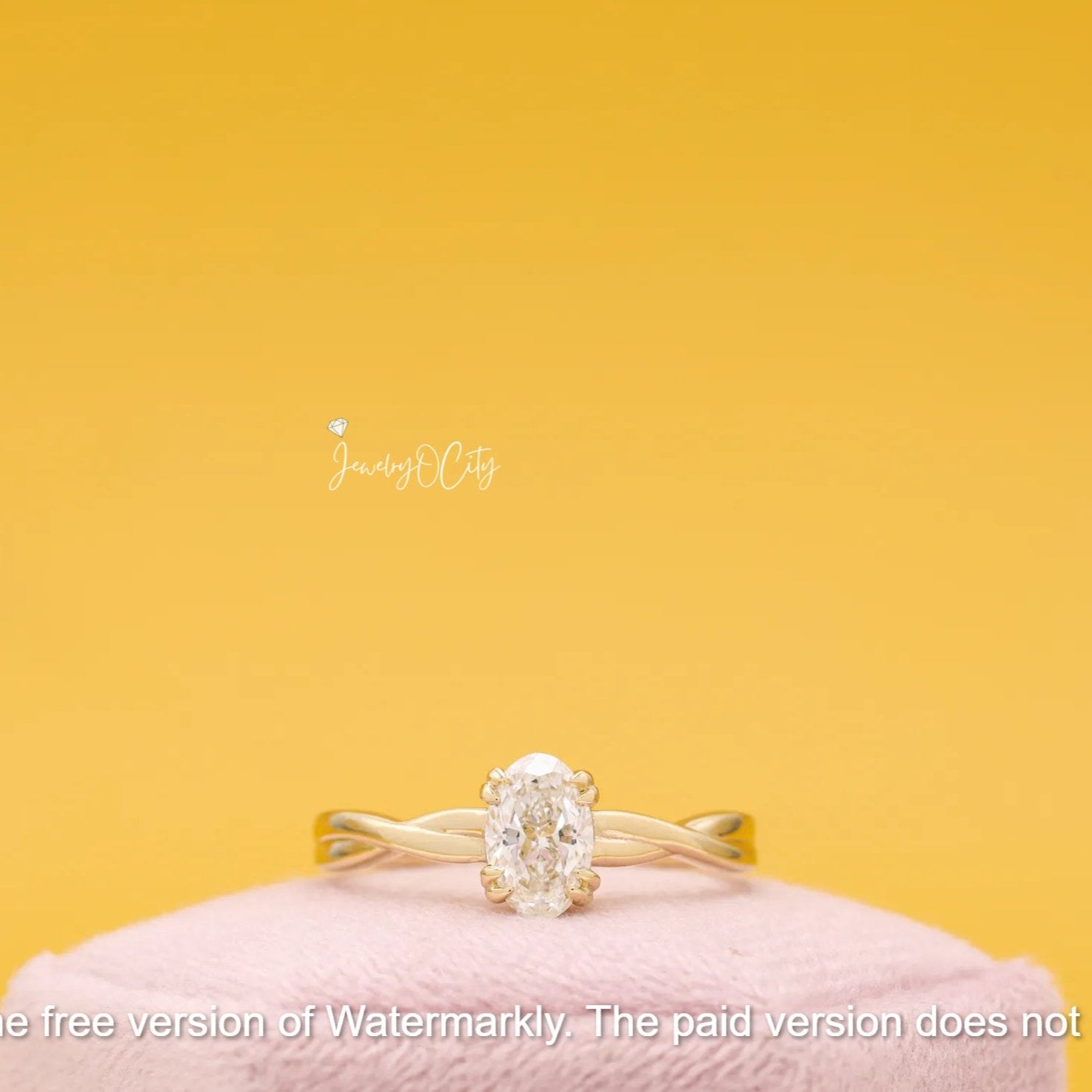 2.50Ct Oval Cut Diamond Solitaire Twisted Engagement Ring For Her