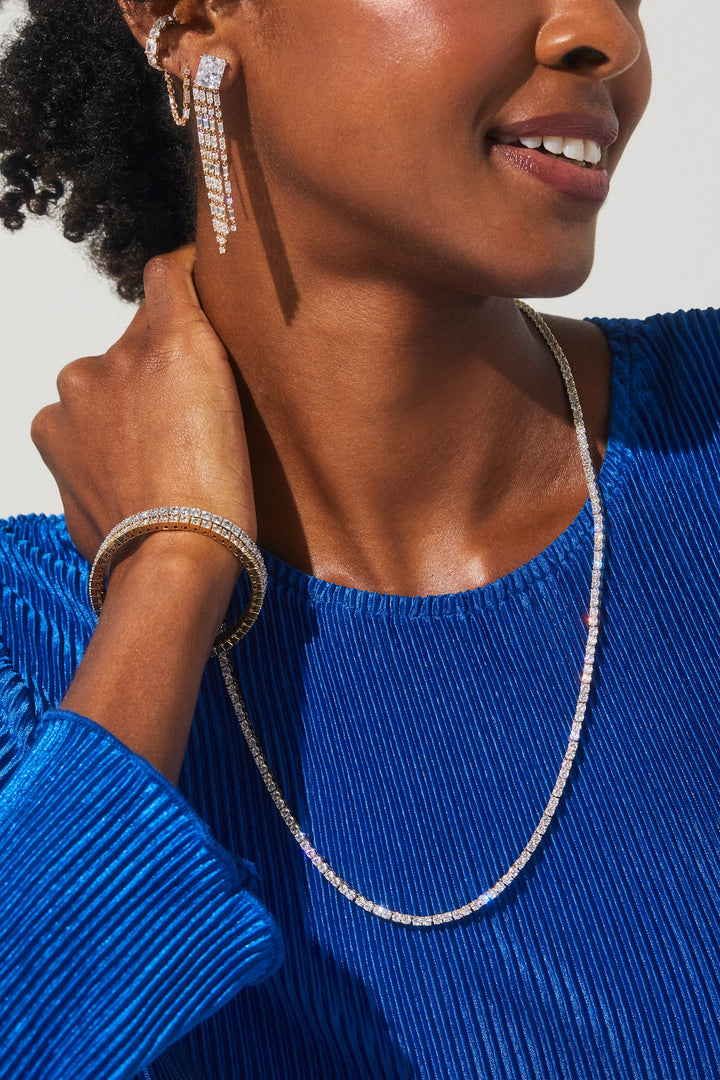 The Grand Aura Round-Cut Moissanite Eternity Chain