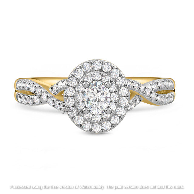 3.10Ct Oval Cut Diamond Double Halo Twisted Wedding Trio Ring Set