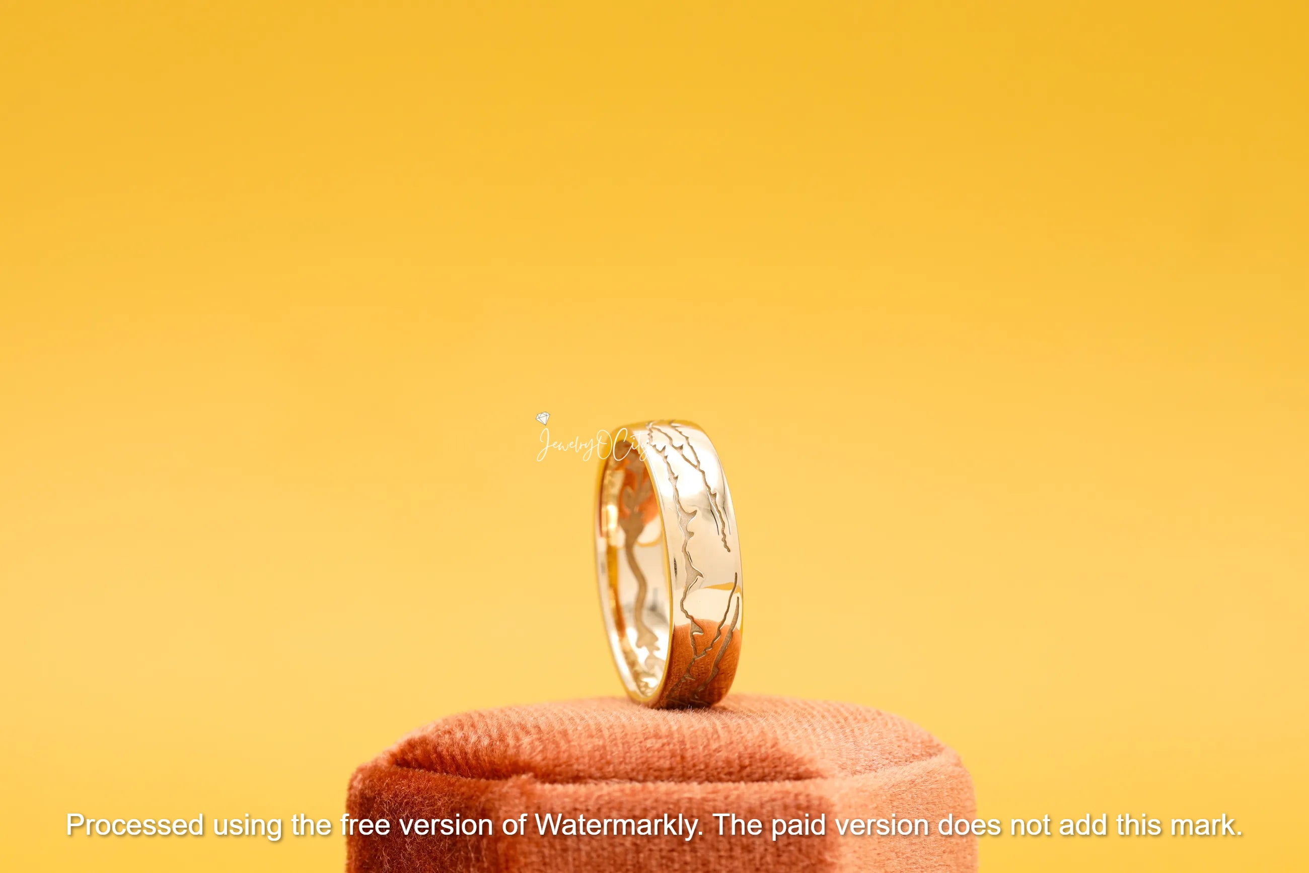 Men's Cut & Crease Diamond Solid Wedding & Engagement Band