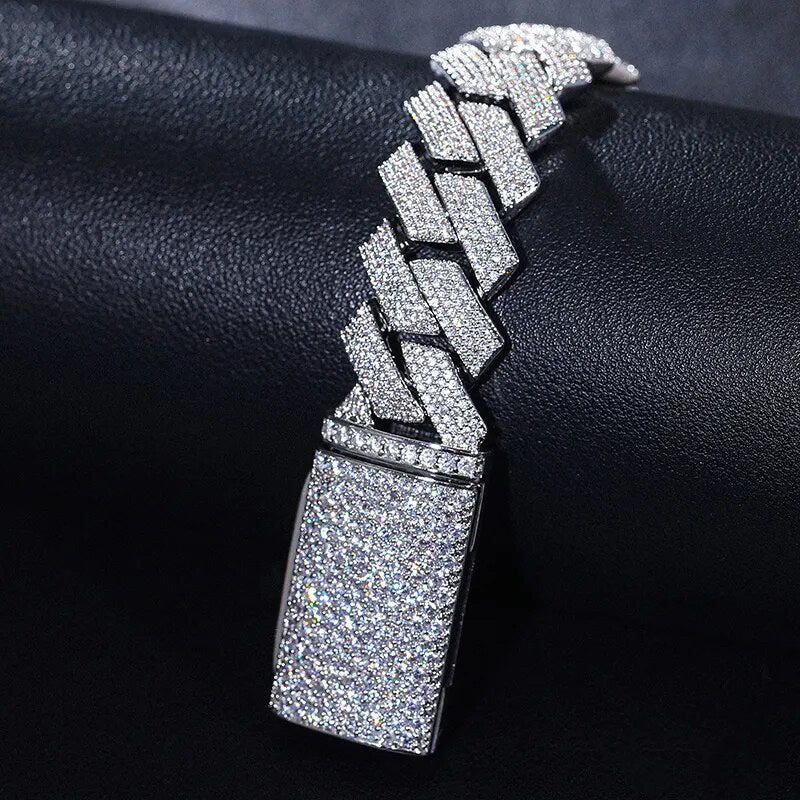 Men's Hip Hop Diamond Iced Cuban Link Necklace Chain