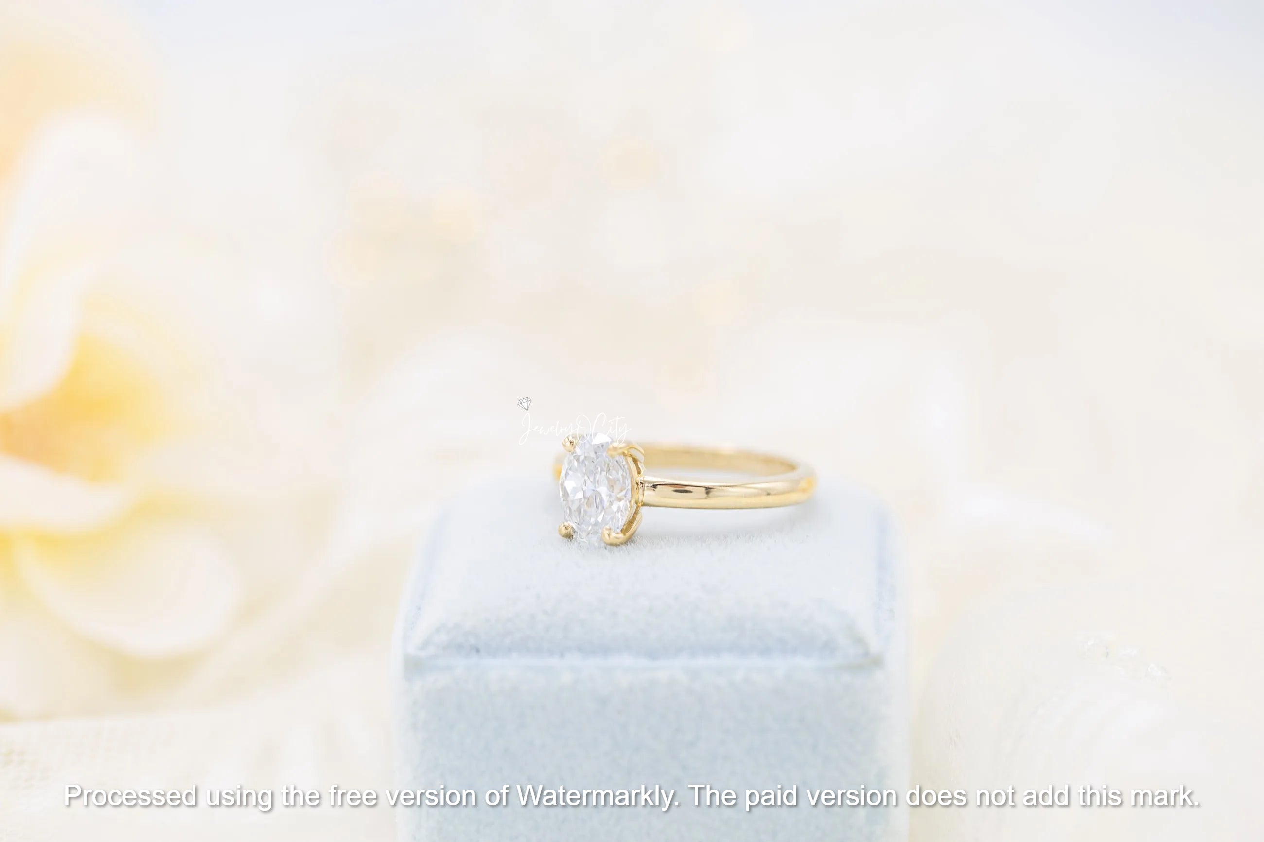 2.35Ct Oval Cut Diamond Half Eternity Band Bridal Ring Set For Her