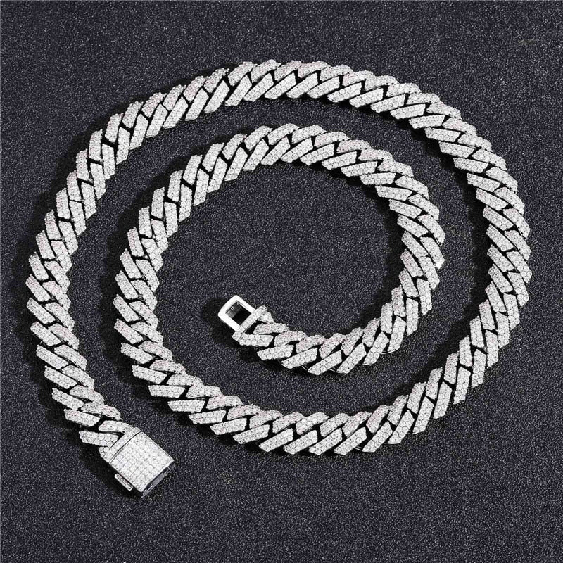 Men's Hip Hop Diamond Iced Cuban Link Necklace Chain