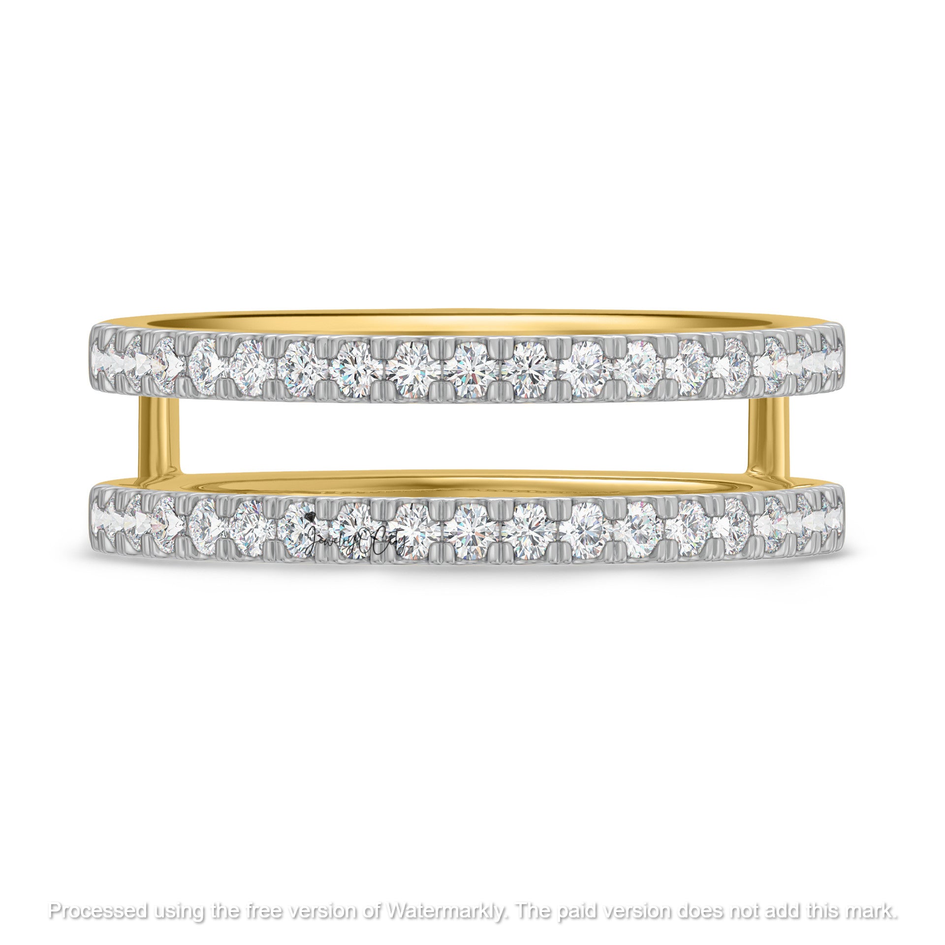 3.10Ct Round Cut Diamond Three Stone Engagement & Wedding Trio Ring Set