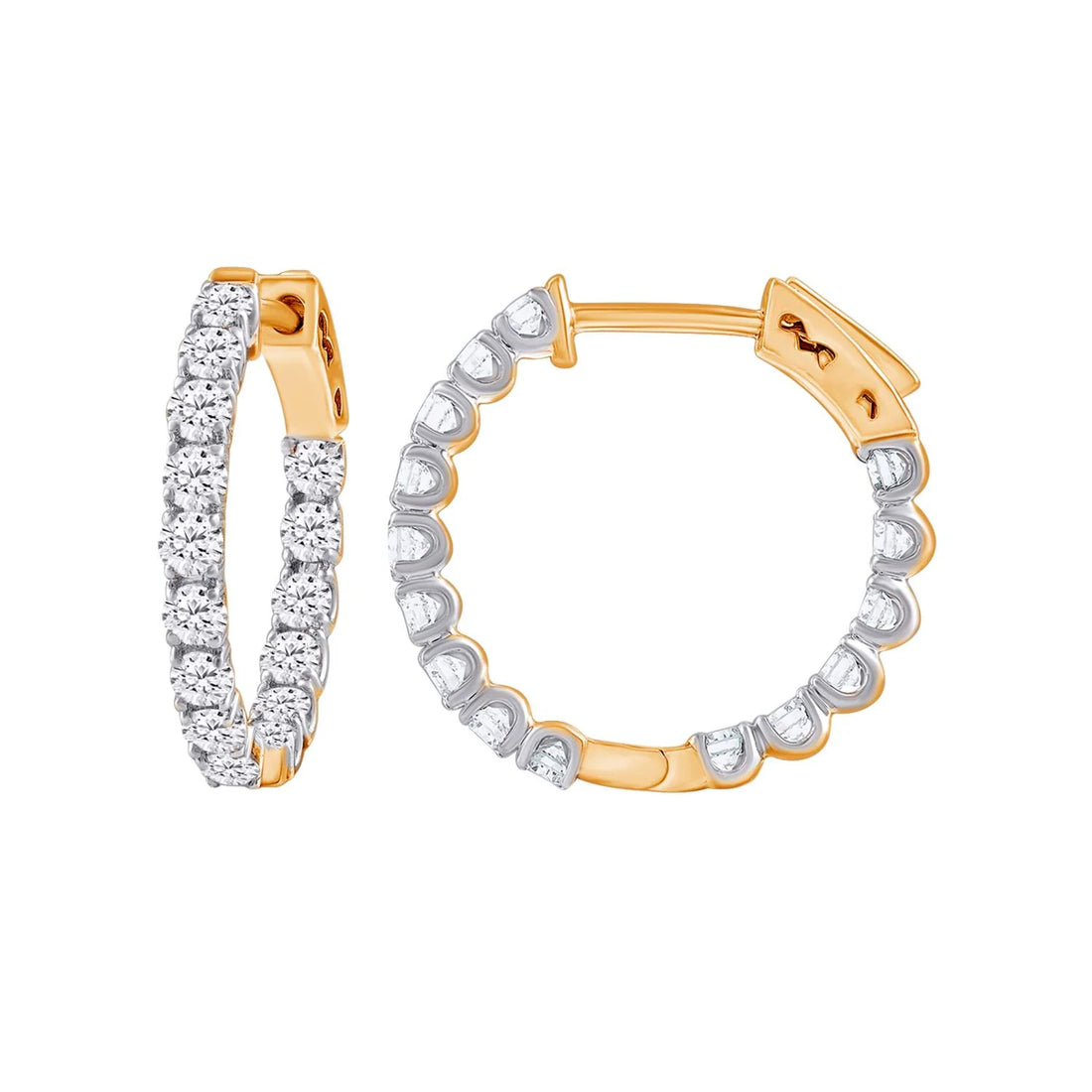 360 sparkle diamond hoop earrings