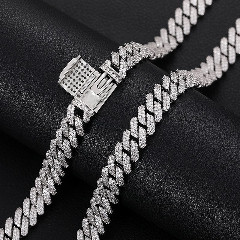 Premium Men's Hip Hop Diamond Iced Out Cuban Link Necklace Chain