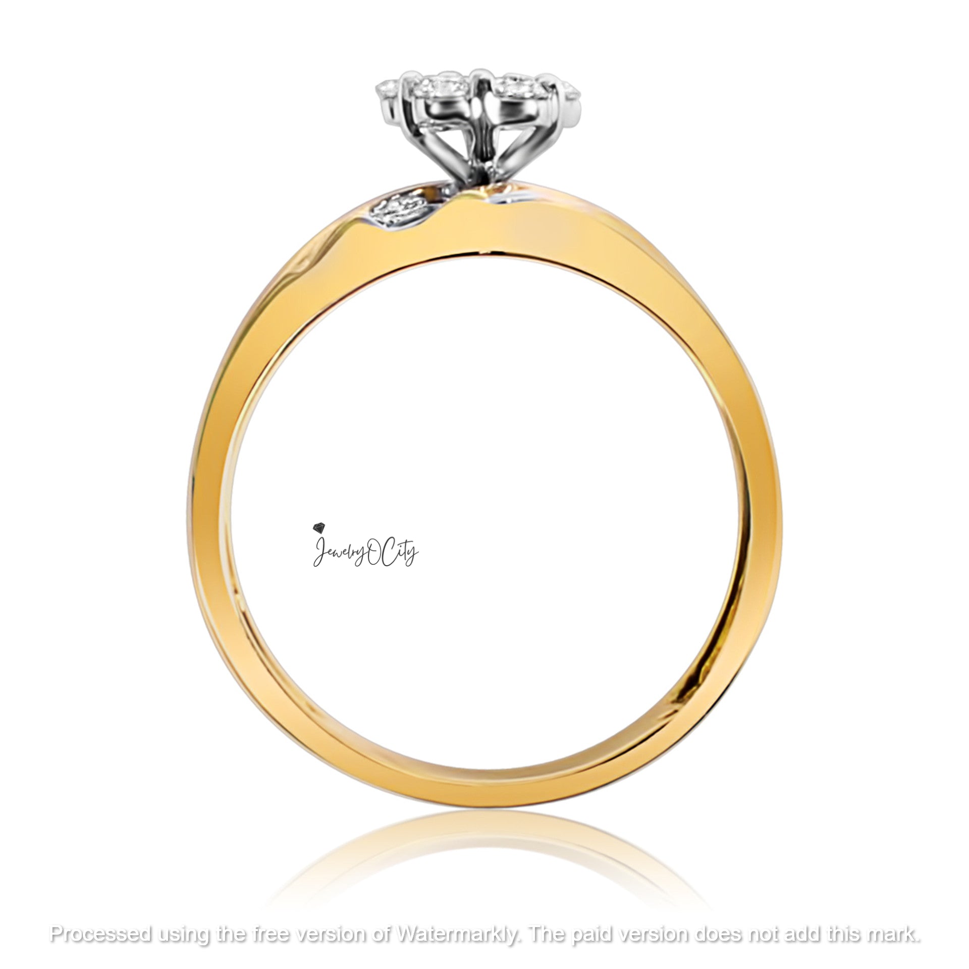 3Ct Round Cut Diamond Cluster Curve Engagement & Wedding Trio Ring Set