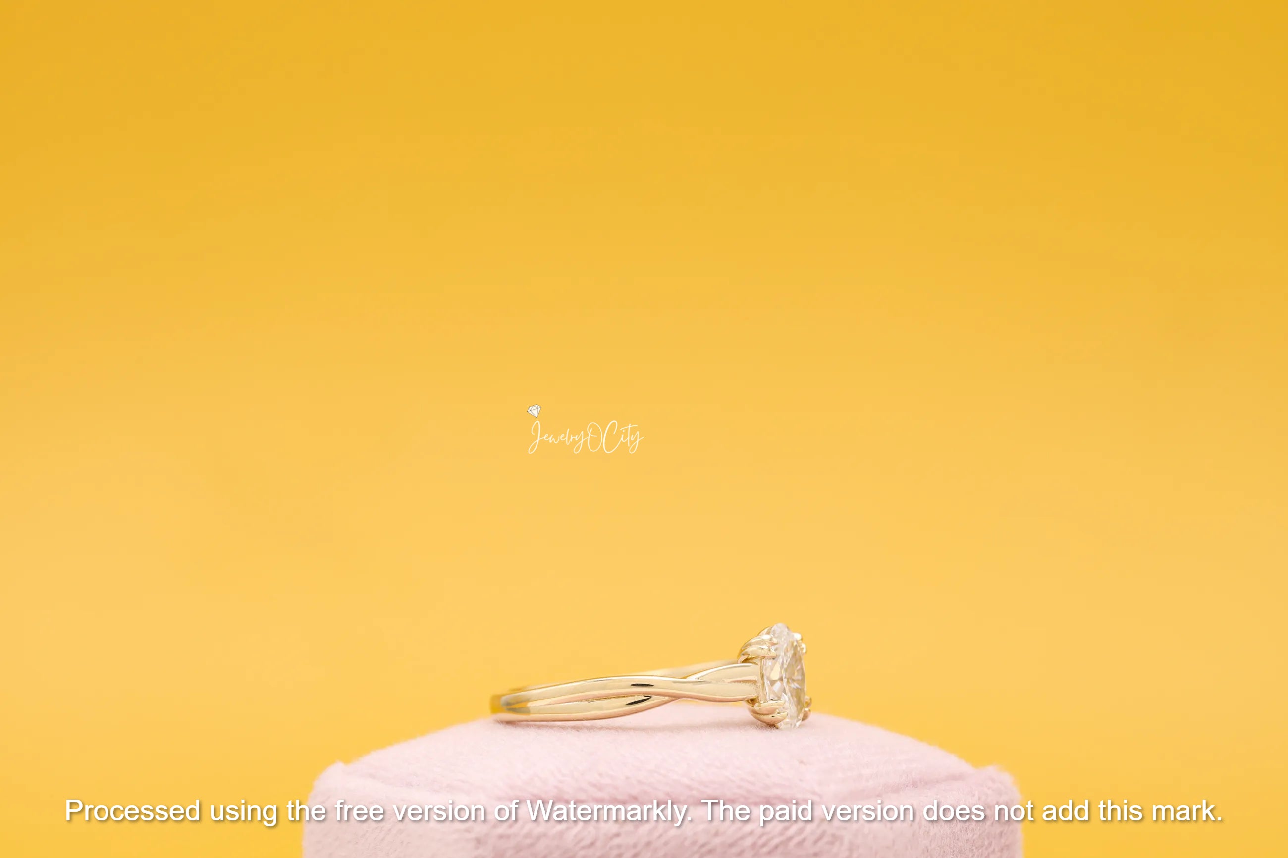 2.50Ct Oval Cut Diamond Solitaire Twisted Engagement Ring For Her