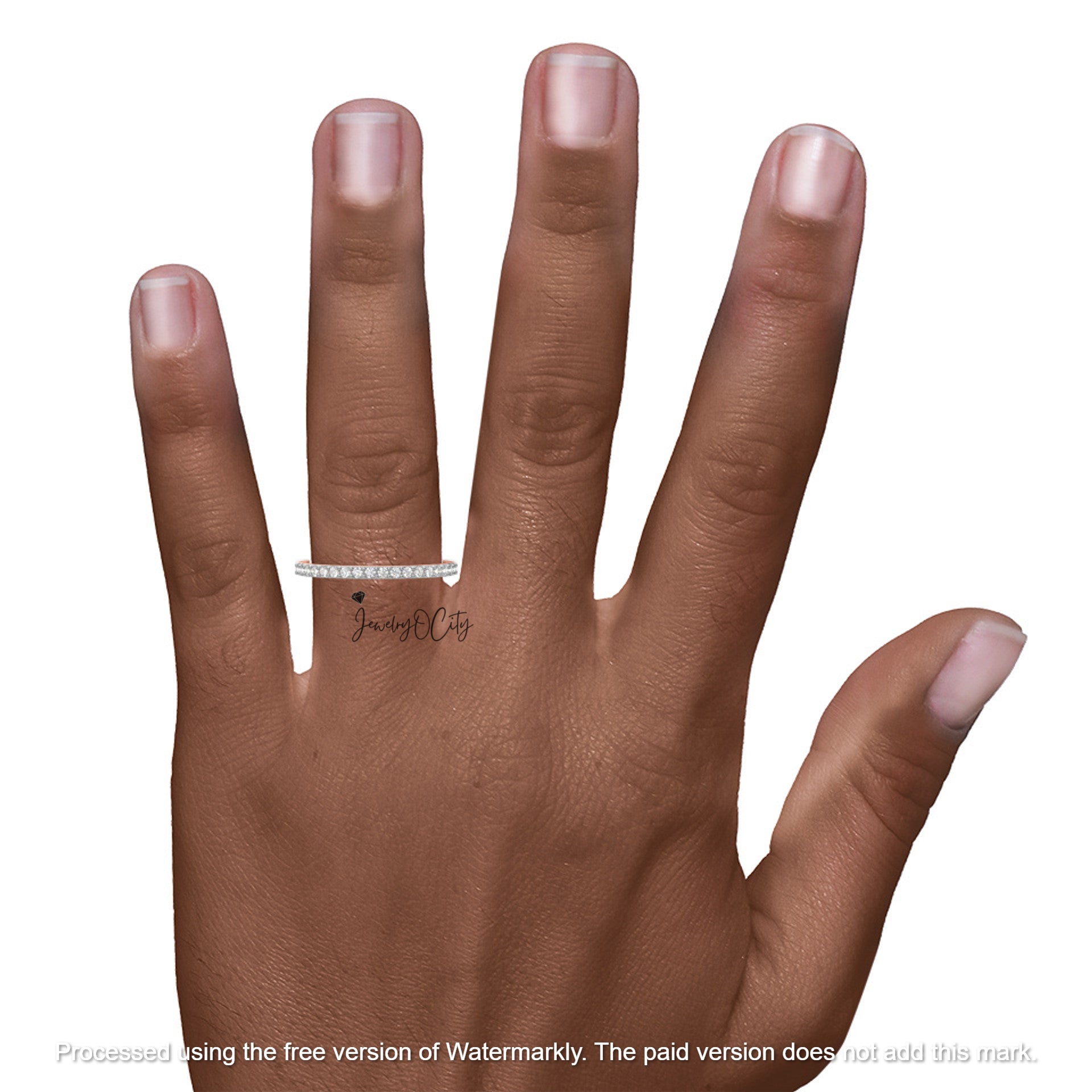 2.20Ct Round Cut Diamond Solitaire/Accent Wedding Trio Set