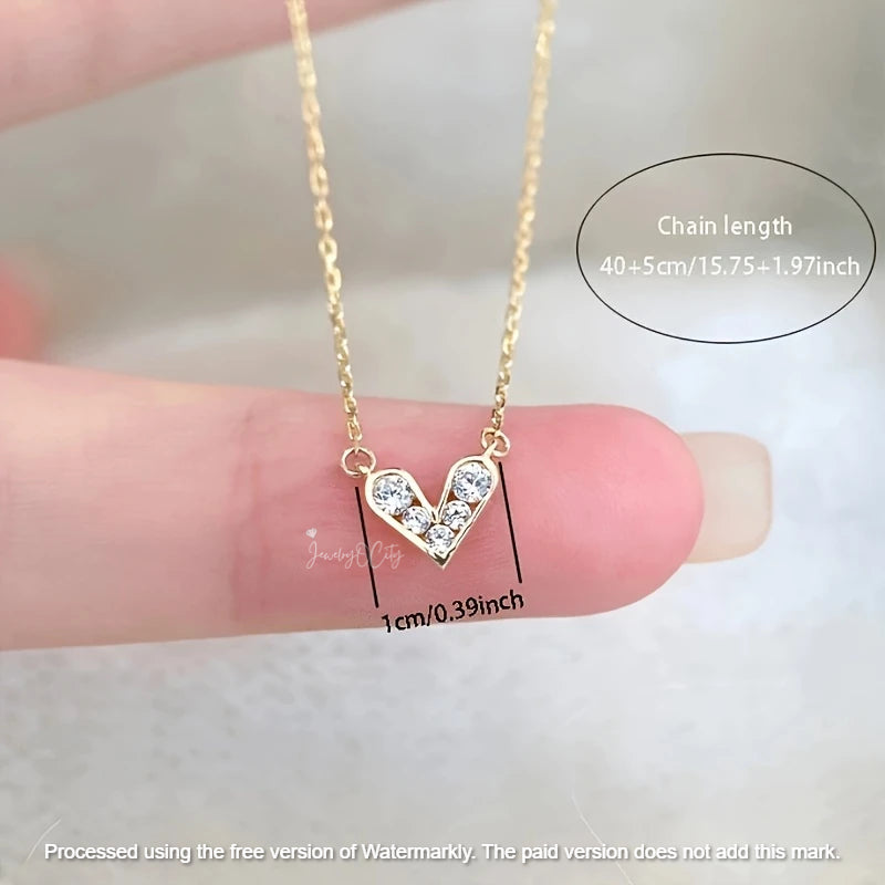 Natural 1.20Ct Round Cut Heart Shape Moissanite Pendant For Her