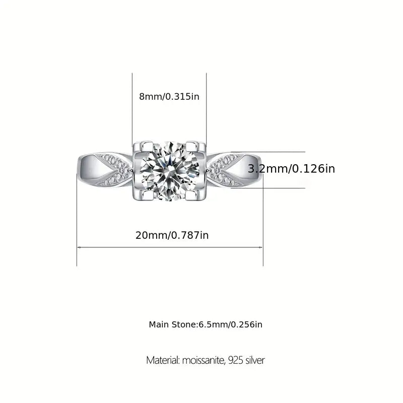 2.20Ct Round Cut Diamond Solitaire With Accent Engagement Ring