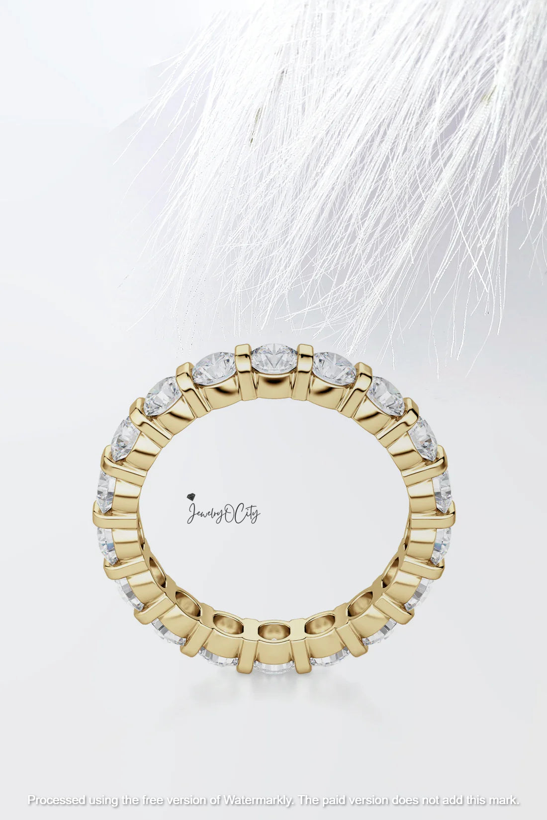 2.90Ct Round Cut Full Eternity Diamond Engagement Band Ring For He