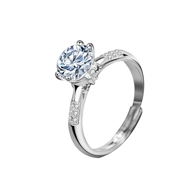 3.20Ct Round Cut Diamond Hidden Pave Engagement Ring