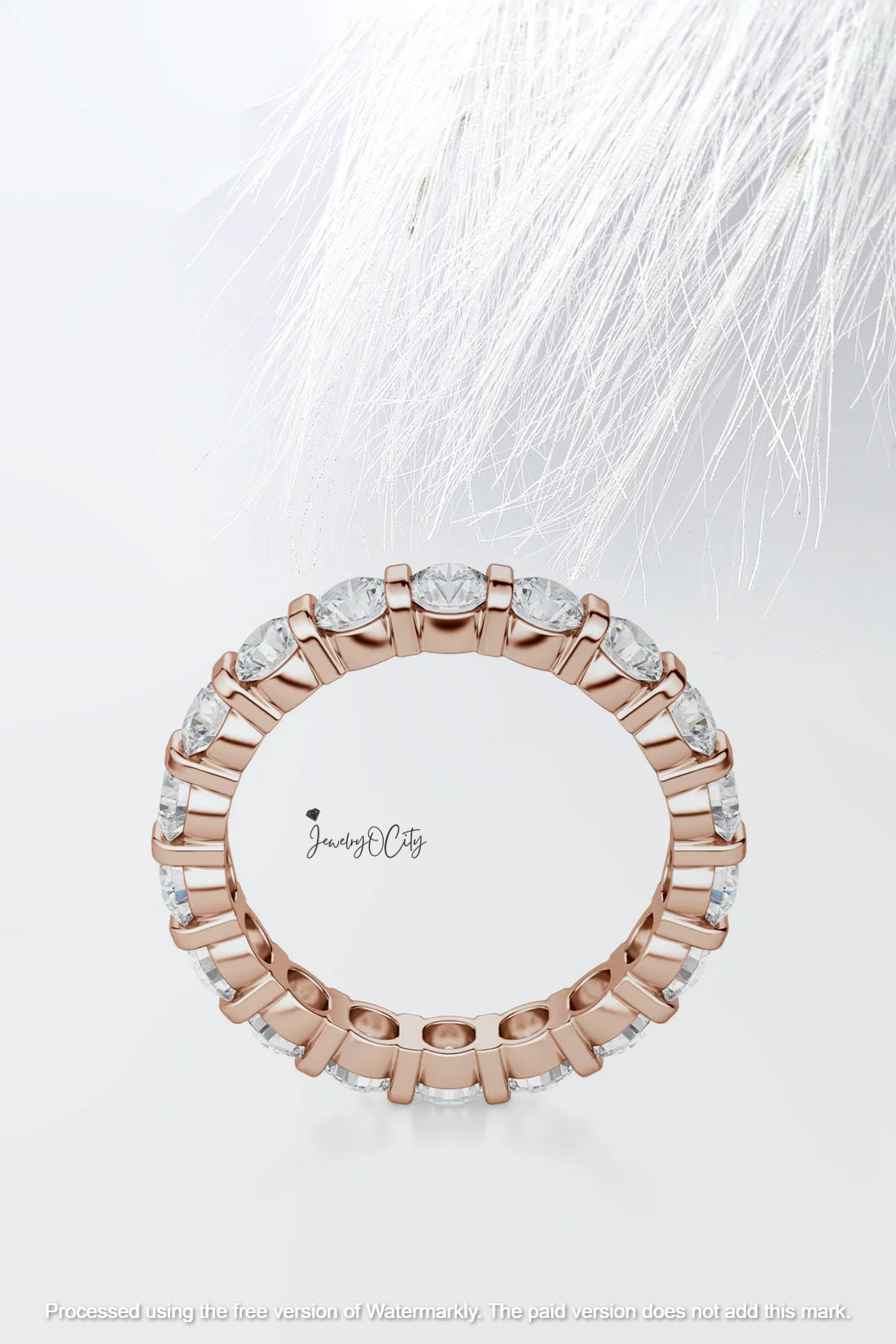 2.90Ct Round Cut Full Eternity Diamond Engagement Band Ring For He