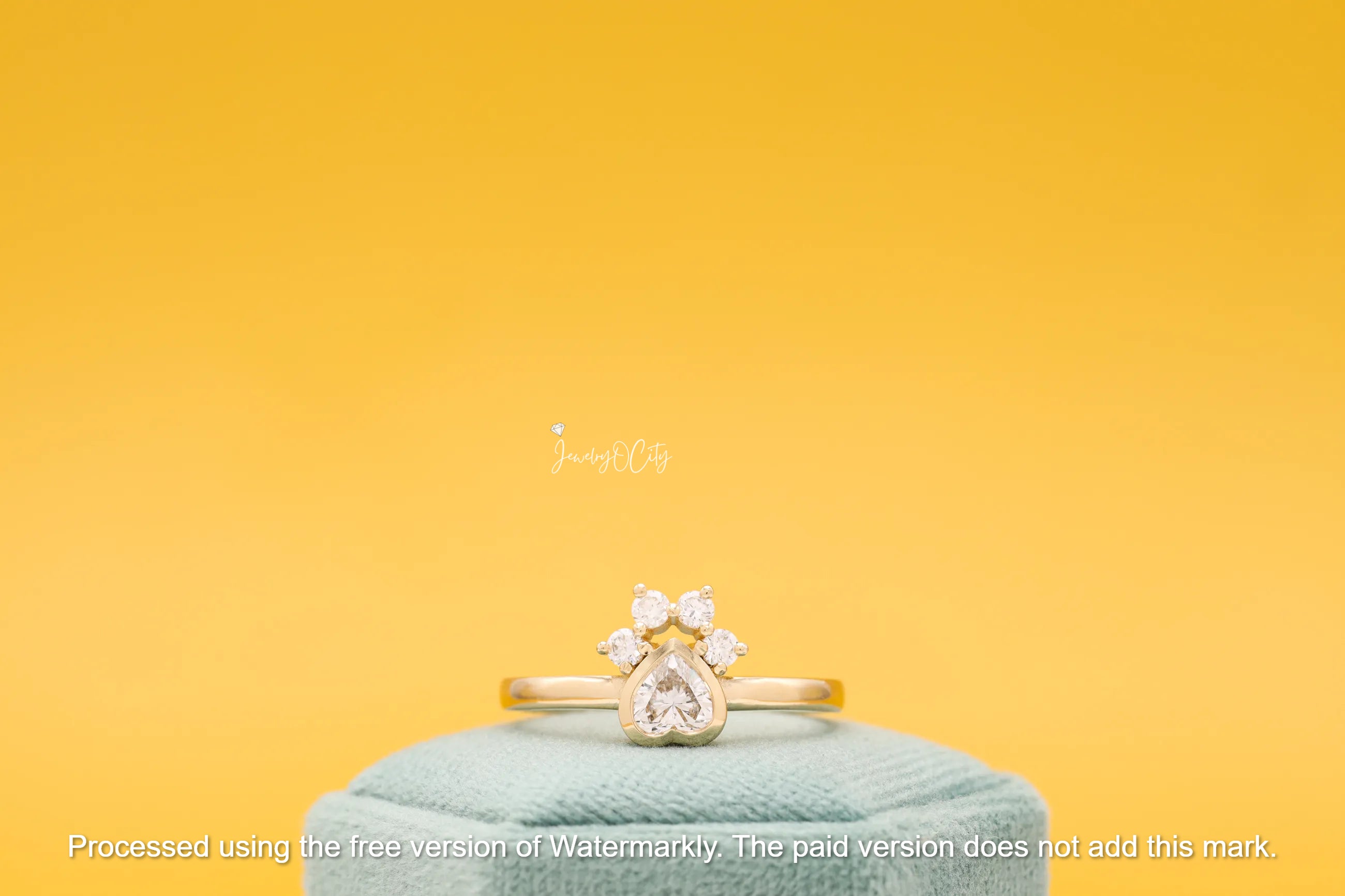 3Ct Heart Cut Diamond Solitaire Pow Ring For Her