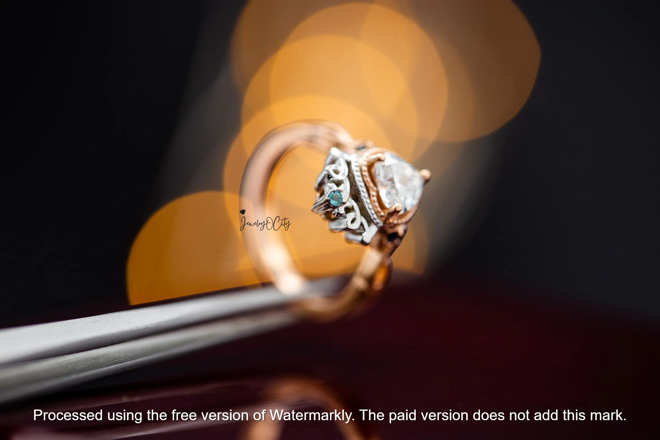 1.50Ct Heart Cut Diamond Heart & Crown Proposal Ring For Her